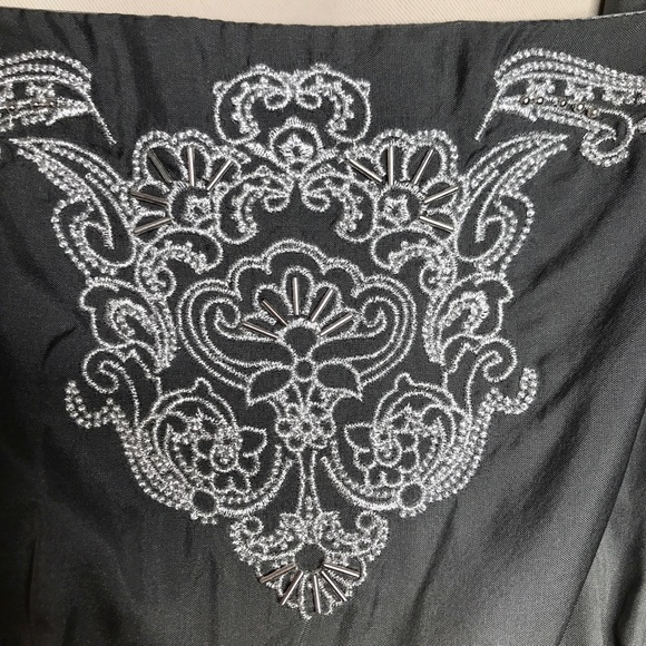 Beaded Ombre 2-Toned Silk Sleeveless Blouse by White House Black Market XS - Picture 10 of 11